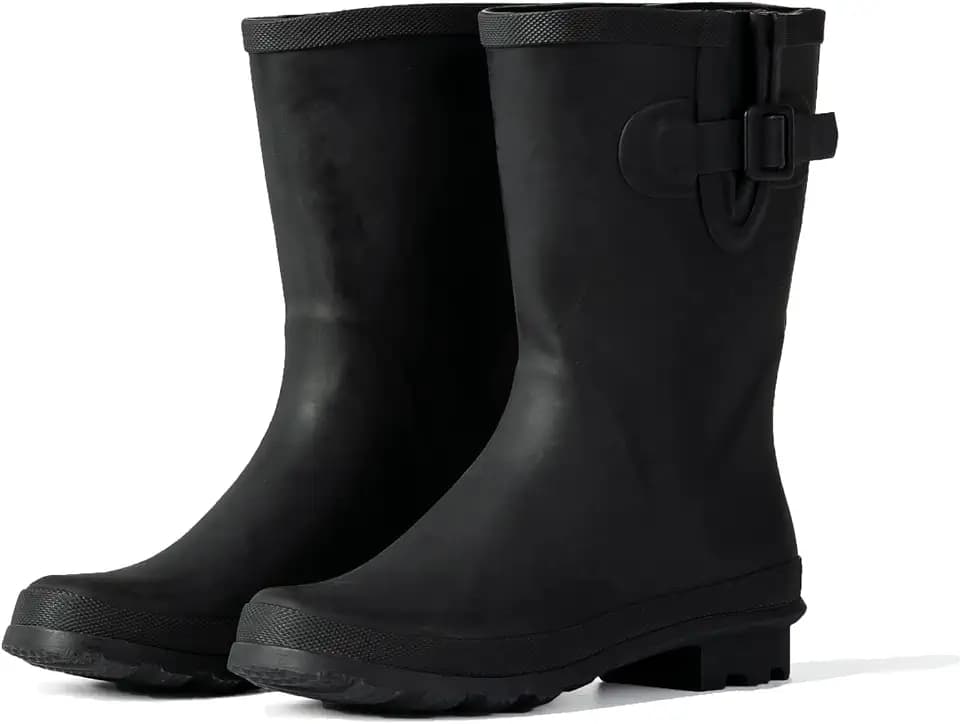 Gummistiefel Damen Halbhoch-Wasserdicht Regenstiefel Weitschaft Gummistiefel Damen Bunt Gummi Stiefel Stiefeletten Regen Boots