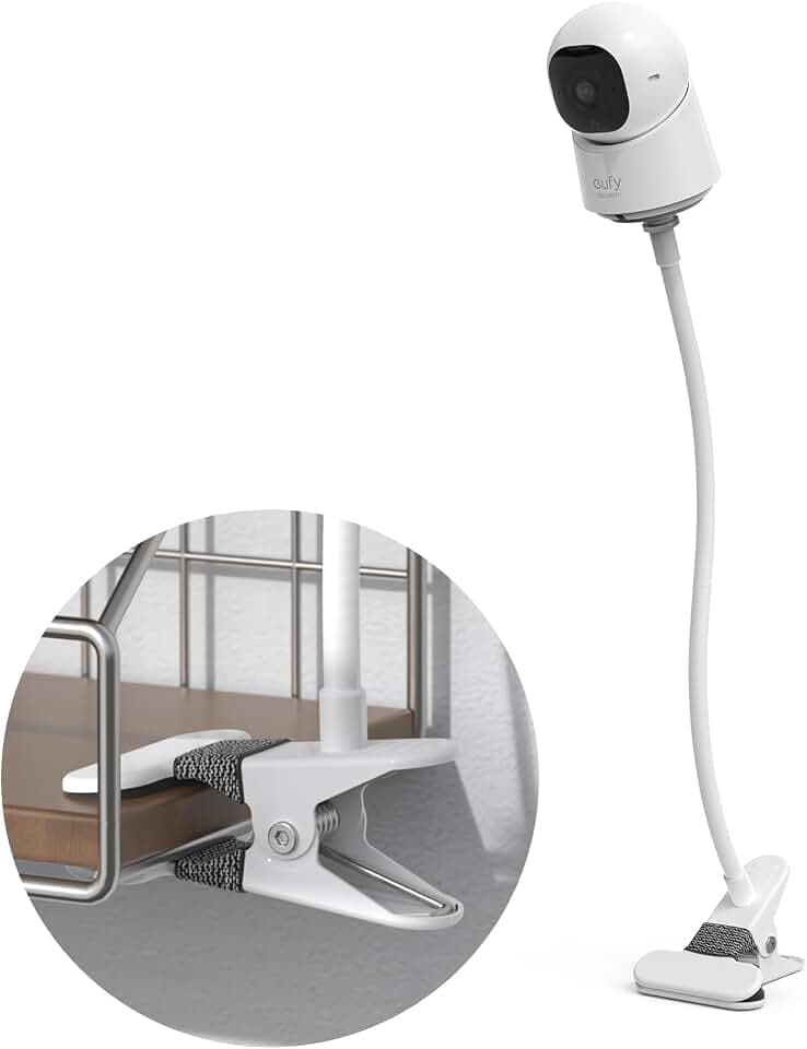 Kamera Halterung für eufy Innenkamera E30, Verstellbare Klammer Halter für eufyCam Indoor E30/C220/C210, Klemmhalter Ständer Mounting Bracket Clip Zubehör für eufy Innen Cam E30/C210/C220