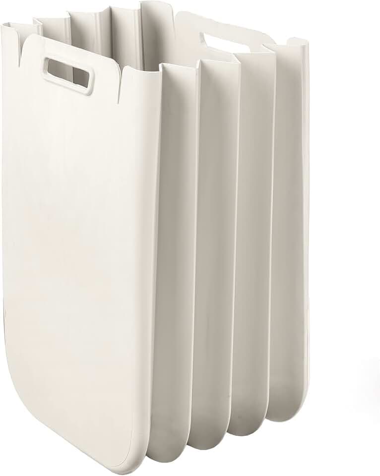 Guzzini - Home, ECO PACKLY Abfallsammler - Milchweiß, 30x25xh45 cm (open)|30x5xh45 cm (closed)|Capacity 25 lt - 196400156