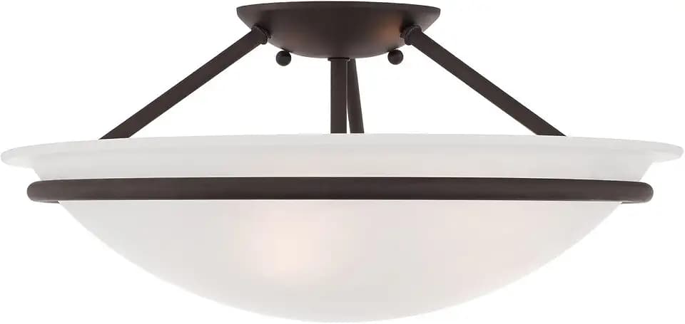Livex Lighting 4824-07 Newburgh 3-Light Ceiling Mount, Bronze
