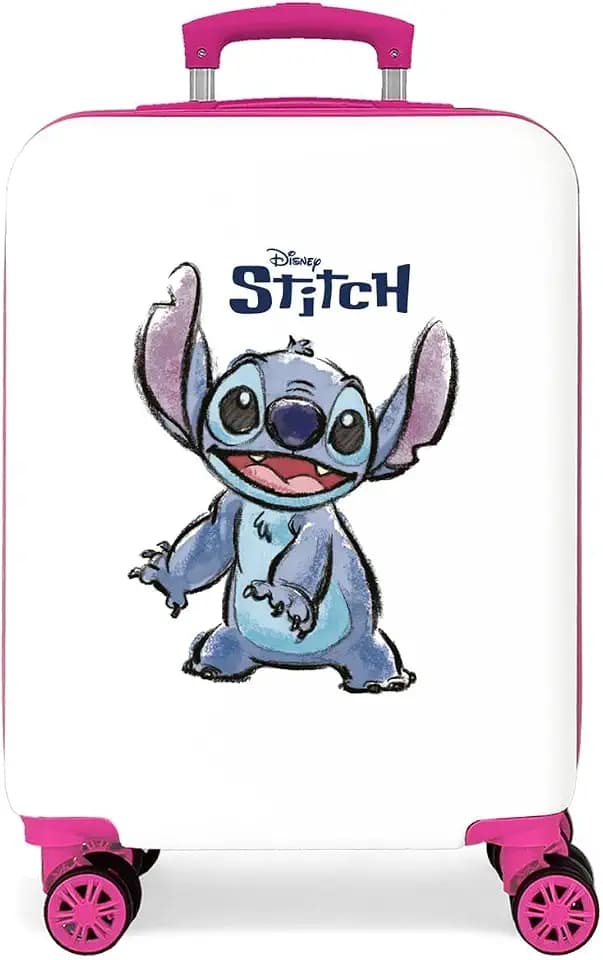Disney Stitch Naughty Make a Face Blauer Kinderkoffer 50x38x20 cm Starres ABS Seitliches Zahlenschloss 34L 1,8 kg 4 Doppelrollen Handgepäck