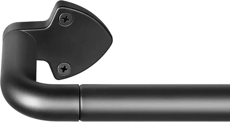 Gardinenstange Schwarz 81-218 cm, Vorhangstange Ausziehbar Ø 19mm