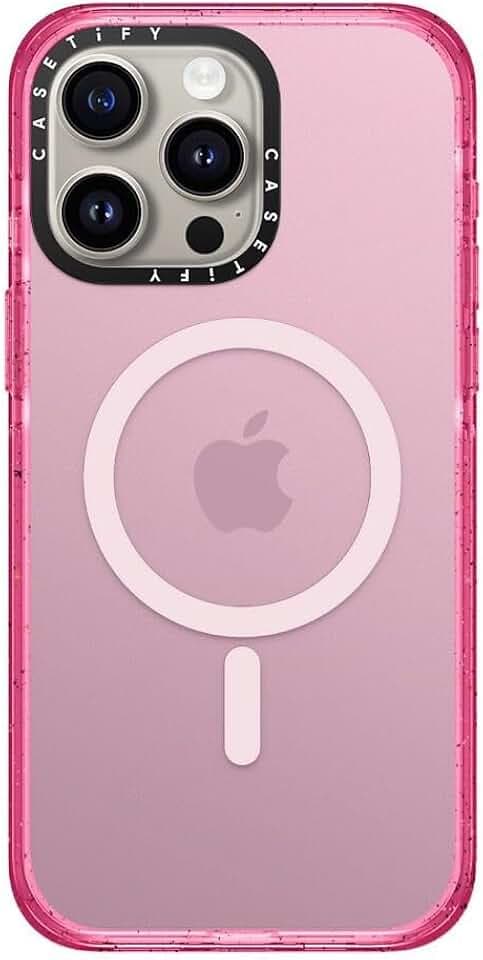 CASETiFY for iPhone 15 Pro Max Case, PC/TPU Drop Proof Case Pink