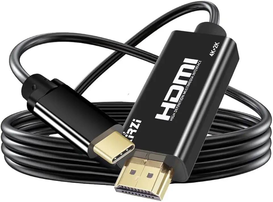 USB C to HDMI Cable 25ft, [4K@60Hz, High-Speed] Type C to HDMI Cable， [Thunderbolt 3/4 ] Compatible with Chromebook, MacBook Pro/Air 2023, iPad Pro, iMac, XPS 17, S23, Black (25ft)