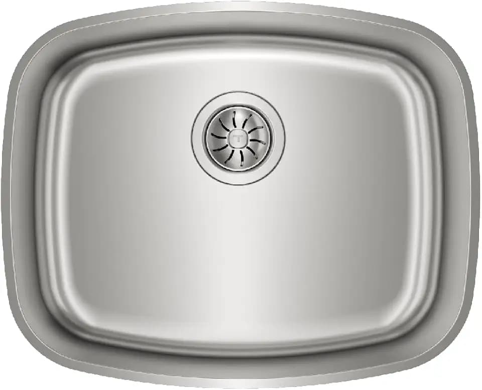 TEKA BE 50.40 Max - Unterspüle, 1 Spülbecken, niedrige Arbeitsplatte, Spüle 60 cm, Tiefe 20 cm, Spüle aus Edelstahl