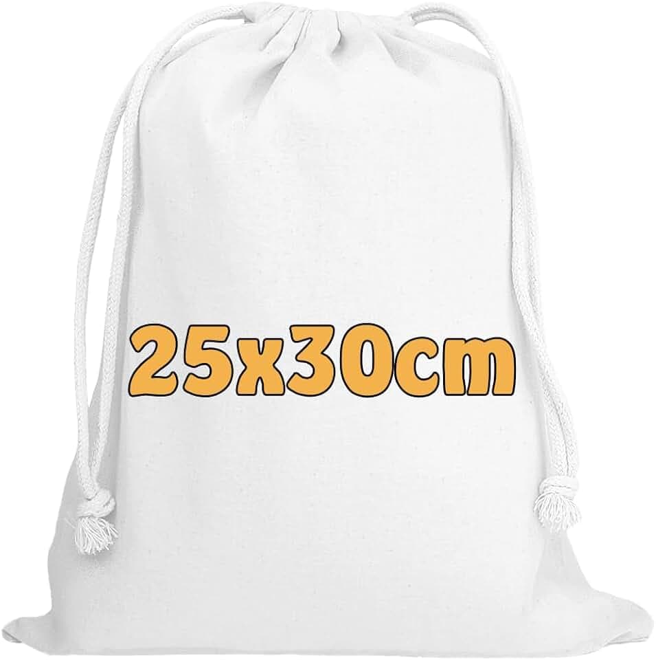 Cottonbagjoe Baumwollbeutel 25 x 30 cm – Weiß, 25 Stück
