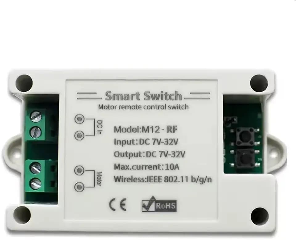 MHCOZY WiFi Smart Schalter, DC 7-32V, 10A, Vorwärts-Rückwärts-Steuerung für Linearantrieb, eWeLink App-kompatibel, Alexa-Integration