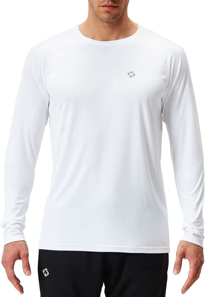 NAVISKIN Men's UPF 50+ Sun Protection Shirts Long Sleeve Swim Rash Guard