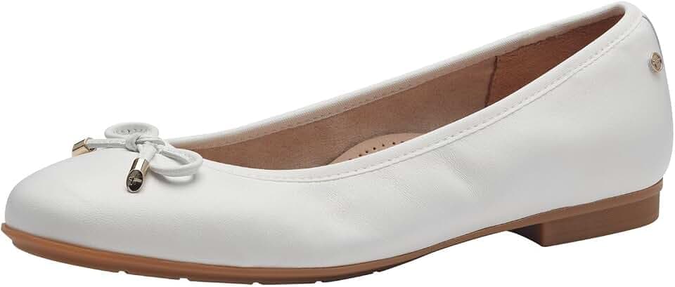 Tamaris Comfort Damen Ballerinas aus Leder mit Schleife