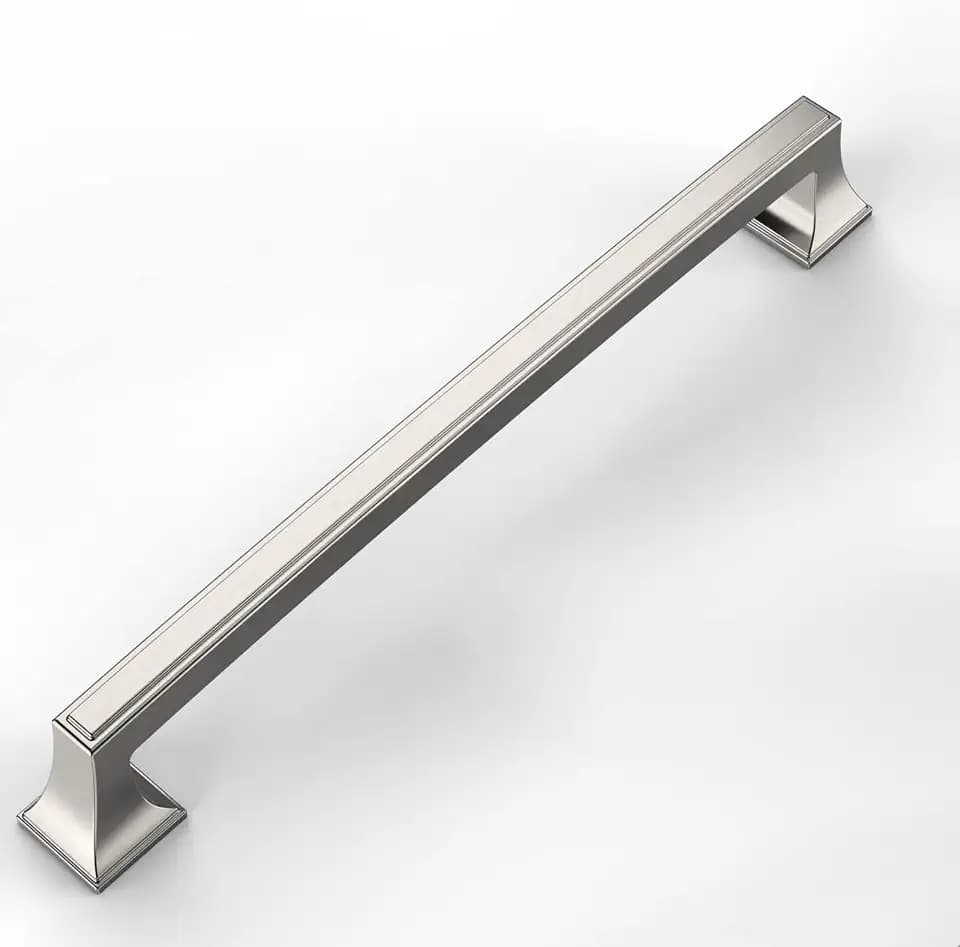 Amerdeco 10 Pack Brushed Satin Nickel Cabinet Pulls 7.5 Inch(192mm) Hole Center Cabinet Hardware Kitchen Cabinet Handles for Bathroom Drawer Pulls Dresser Pulls ZH0010