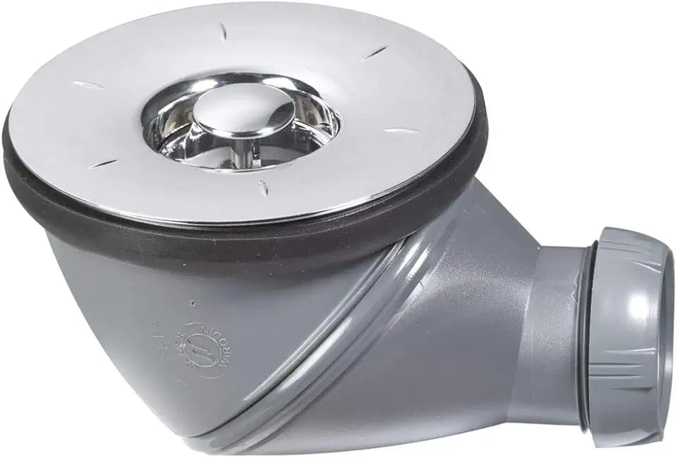 Wirquin James 34230004 Duschabfluss, passend für verschiedene Positionen, Durchmesser: 9 cm, Abgangdurchmesser 4,70 cm