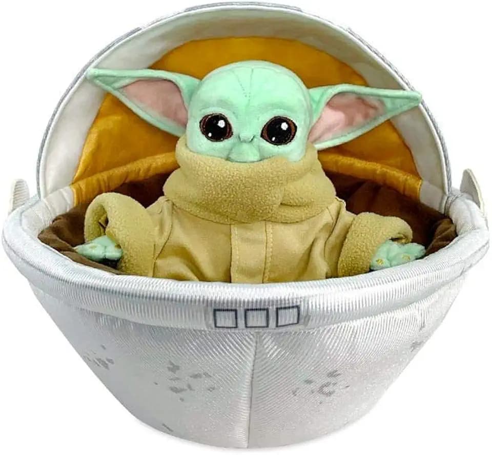 STAR WARS Grogu (The Child) Plush in Hover Pram – The Mandalorian – Small 7 ½ Inches