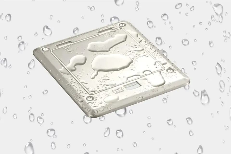 Bodeneinbausteckdose,1 Stecker und 1 USB-Anschluss eingebaut, mit Indikator-Design, quadratische Edelstahlplatte, IP65 Wasser- und staubdicht, IK10 Schlagfestigkeit