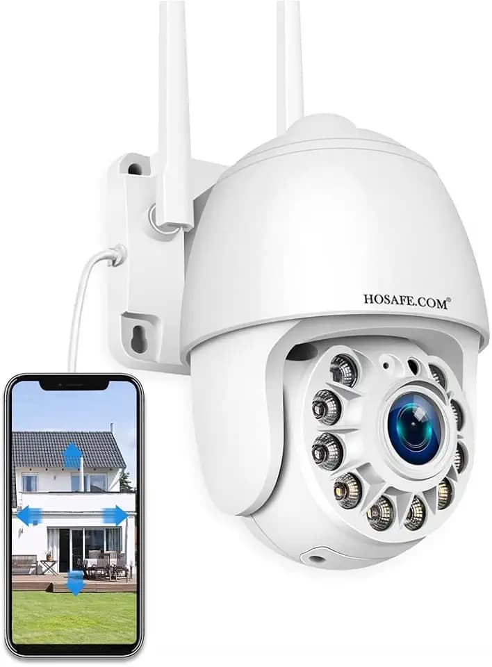 WiFi Security Cameras Wireless Outdoor with Plug-in 24/7 Video Surveillance