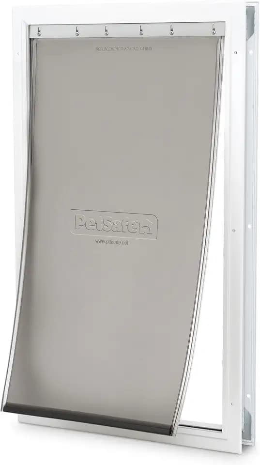 PetSafe Freedom Aluminum Pet Door, Vinyl Flap, Up to 220 lb, X-Large, White