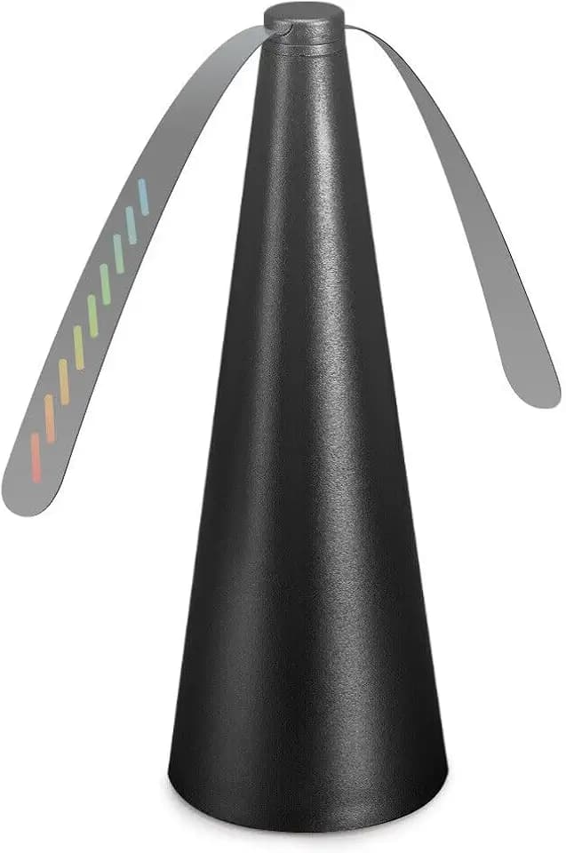 Fliegenwedler,Fliegenvertreiber Halten,Sie Fliegen und Insekten von Lebensmitteln fern, Fliegenabwehr Ventilator für den Tisch, und Terrasse,Tragbarer Weicher Flügel,akkubetrieben (1 PC Schwarz)