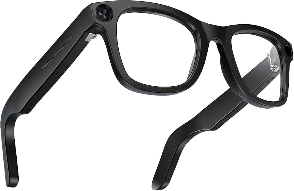 Smart Glasses Real-Time Translation Powered AI Chat Assistant, 8MP Camera 3200W Pixels 1080P Video, 32GB Storage, 40-Min Fast Charge 120H Standby, Dual Mics Speakers