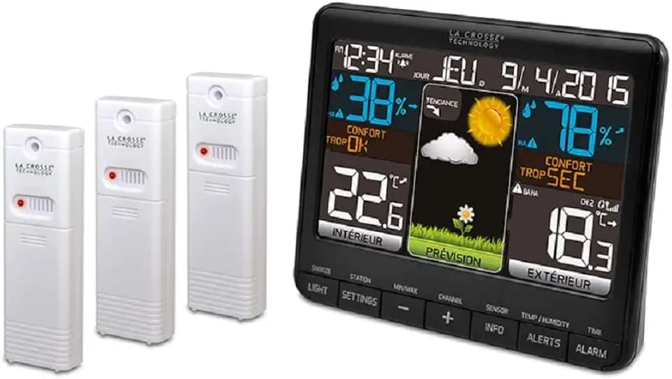 La Crosse Technology WS6825 Wetterstation, Schwarz