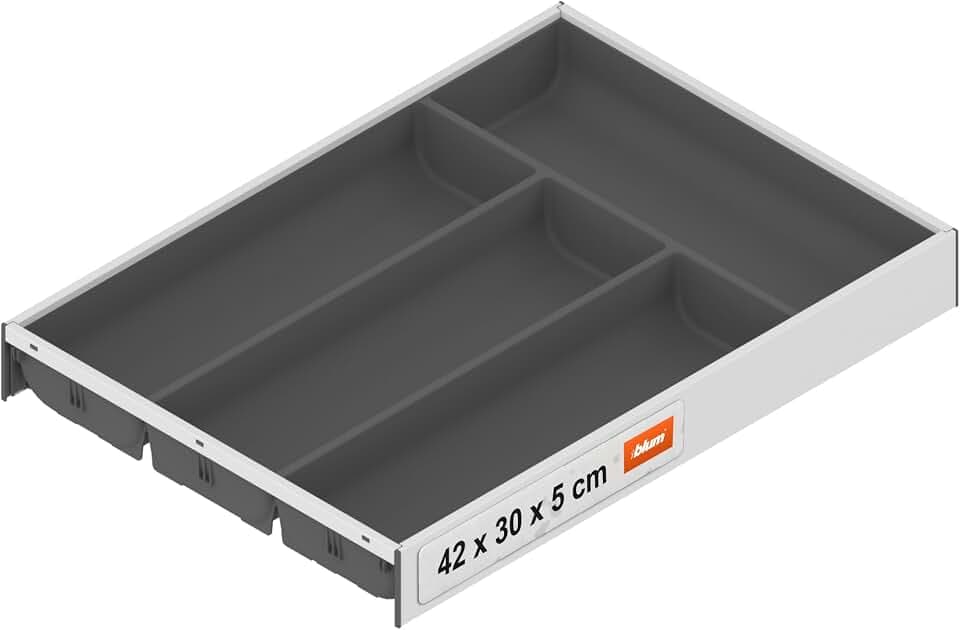 Blum AMBIA-LINE Besteckkasten für Schubladen 42cm Soft-Touch | Seidenweiß