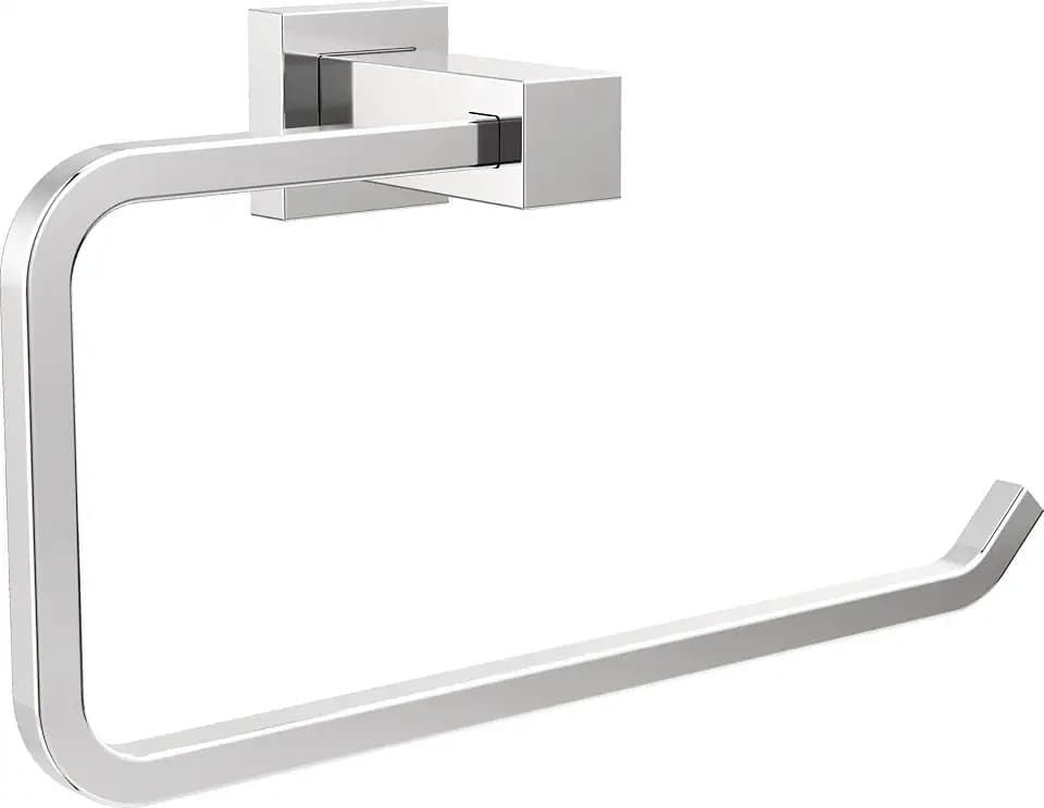 Delta Faucet Velum Towel Ring, Chrome Bathroom Wall Mounted Ring, Hand Towel Ring, Towel Holder, Chrome IAO20846