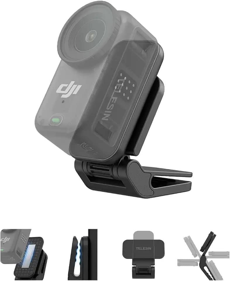 TELESIN Magnetic Cap and Backpack Clip Mount for DJI Osmo Nano