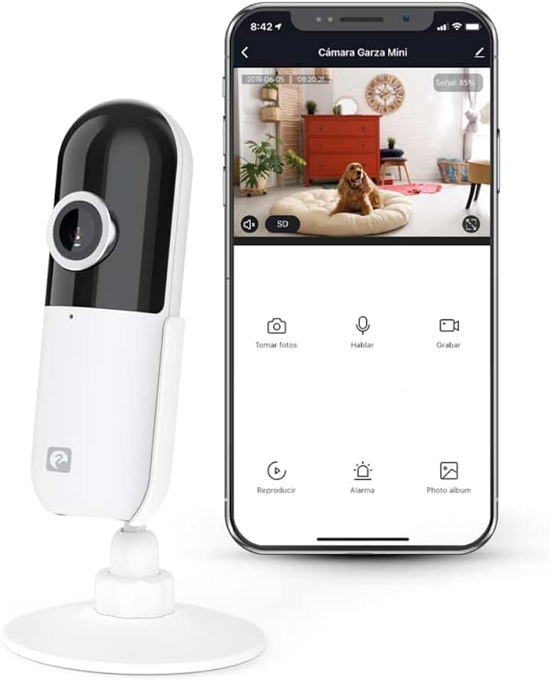 Garza Smart – Smarte WLAN-IP-Kamera für den Innenbereich, 1080p HD-Auflösung, Bewegungssensor, Nachtsicht, Zwei-Wege-Audio, 2,4-GHz-WLAN, Remote-App-Steuerung