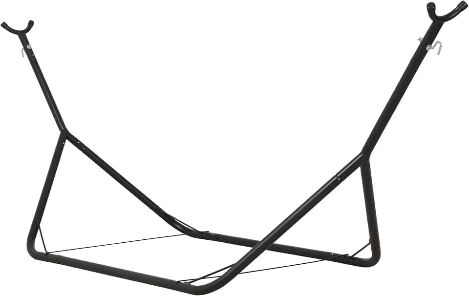 ANOW Portable Space Saving Heavy-Duty Steel Stand for 10FT Hammock, Black