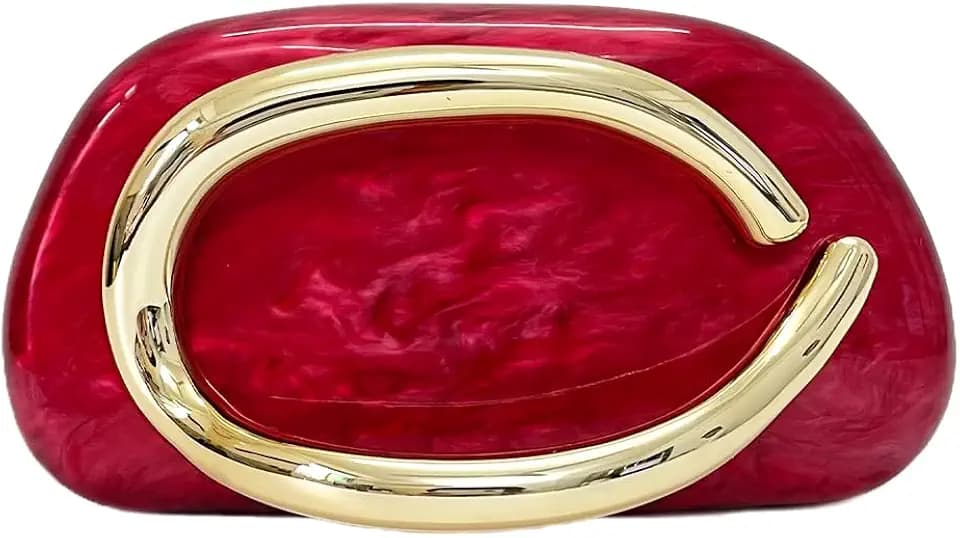 Clutch Purses for Women Acrylic Pink Handbags, Evening Bag
