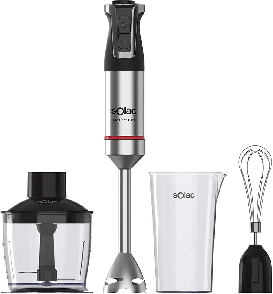 Solac - Stabmixer Pro Chef, 1500W + Turbo, 4 Edelstahlklingen