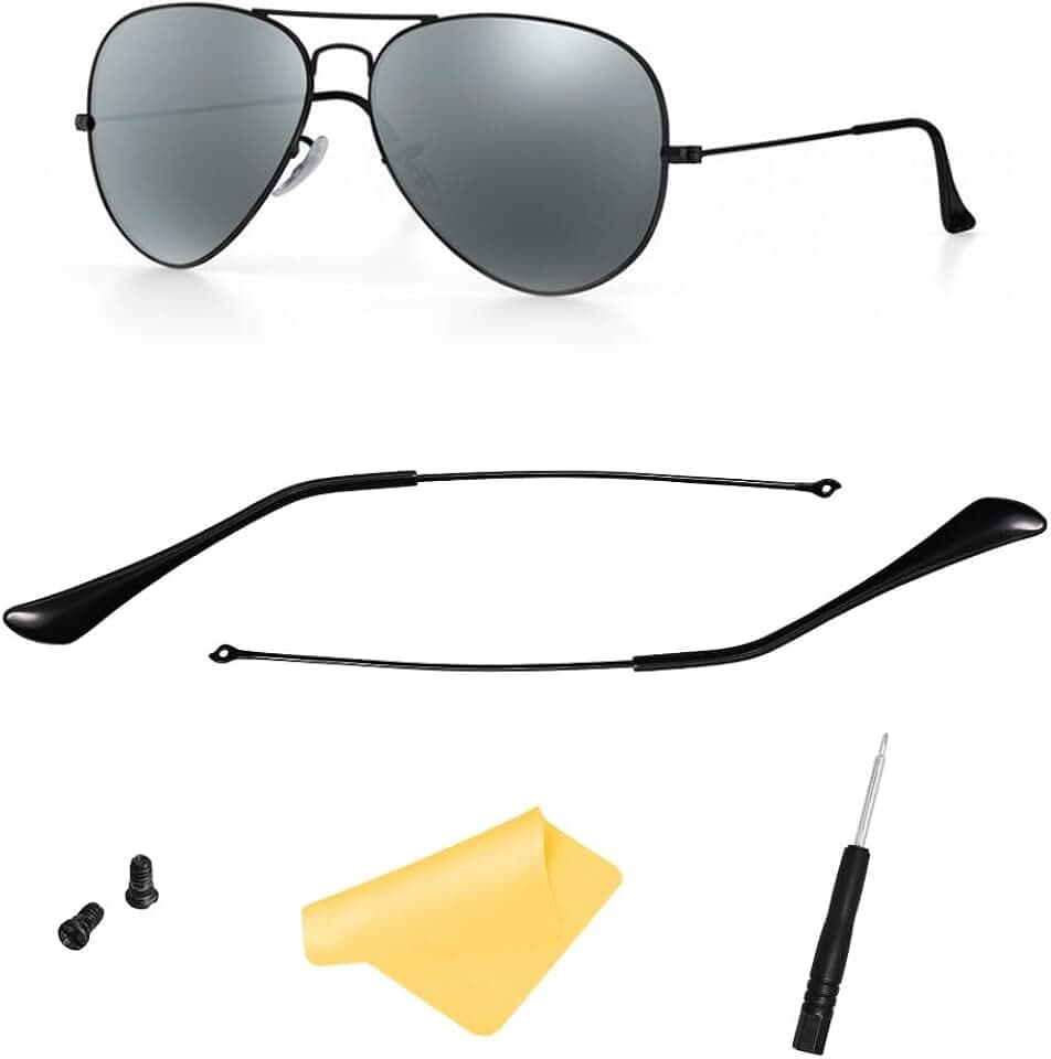 Ersatz-Armbügelspitzen für Ray-Ban Aviator RB3025 Sonnenbrillen-Reparatur-Set