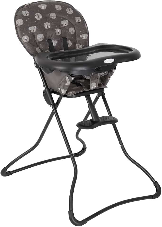 Graco Snack N' Stow Hochstuhl mit kompakter Faltung, geringes Gewicht mit nur 5,4 kg und freistehender Faltung, Sleepy Heads Fashion