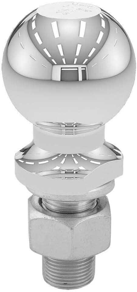 CURT 40167 Chrome Trailer Hitch Ball, 7,500 lbs, 2-5/16-Inch Diameter, 1 x 2-1/8-In Shank