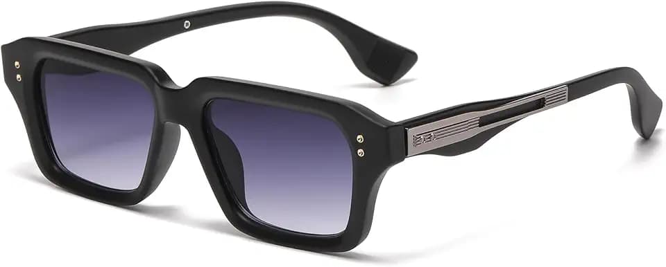 AIEYEZO Rectangle Sunglasses for Men Women Fashion Square Frame Sun Glasses 90’s Retro Designer Shades