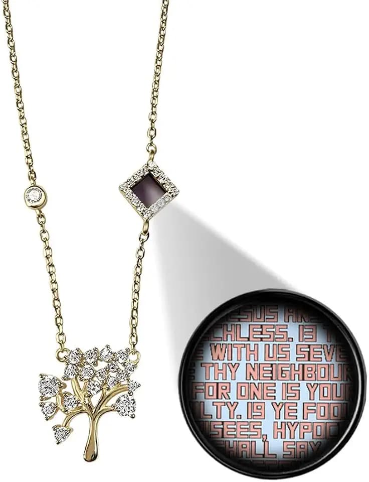 Shlama Christian Tree of Life Nano Bible Necklace - KJV New Testament