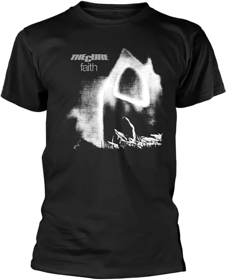The Cure Faith Herren T-Shirt Schwarz Regular, Schwarz, Small