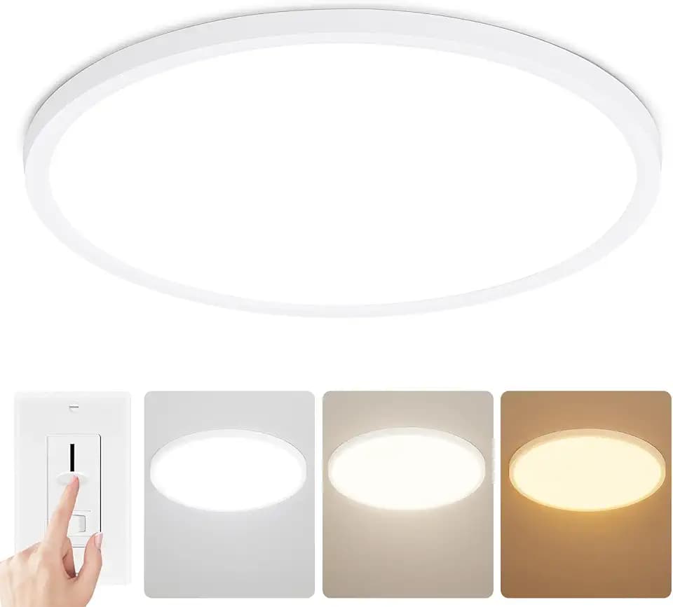 16 inch Flush Mount Led Ceiling Light, 32W Ultra Thin Dimmable