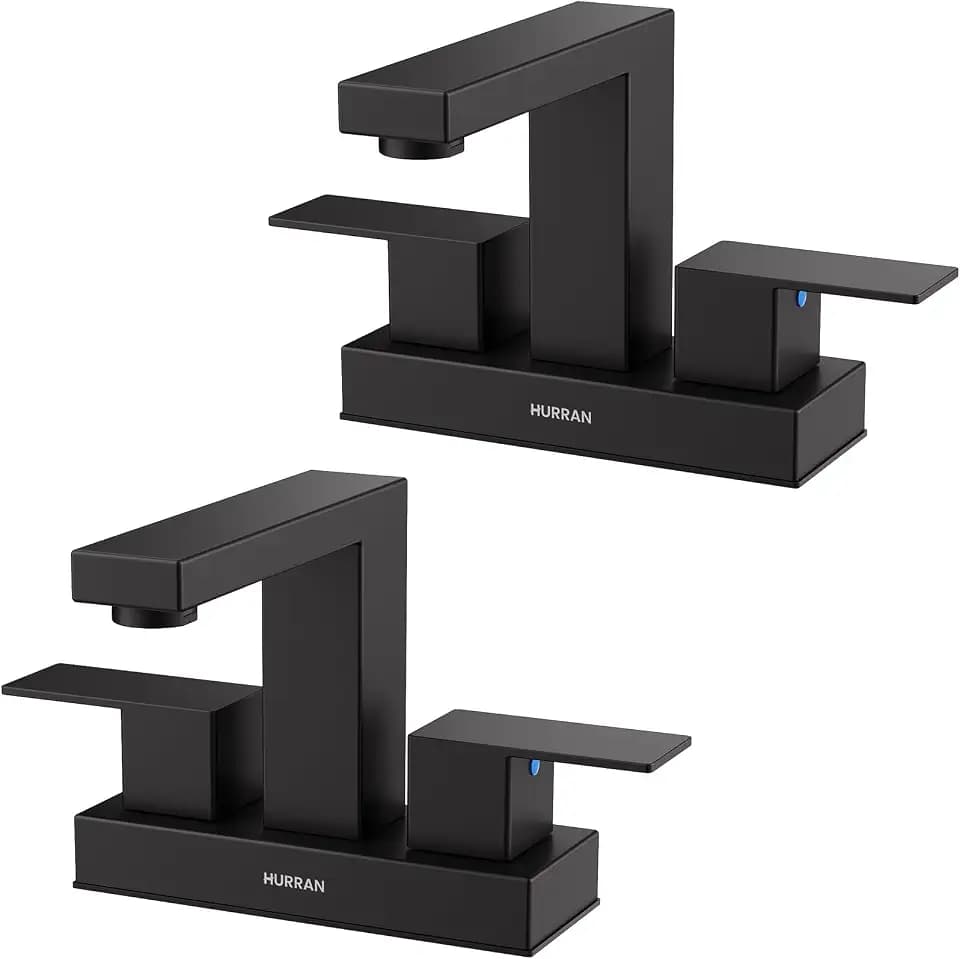 Matte Black Bathroom Sink Faucet, 4 inch Faucet Stainless Steel