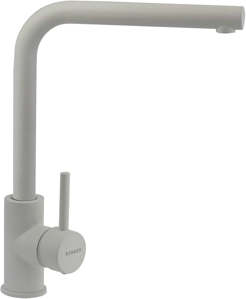 SCHOCK |Küchenarmatur IDEA, Wasserhahn mit hohem geradem Auslauf, 360 ° drehbar, emailliert, kompatibel mit Spülbecken, hergestellt in Italien.