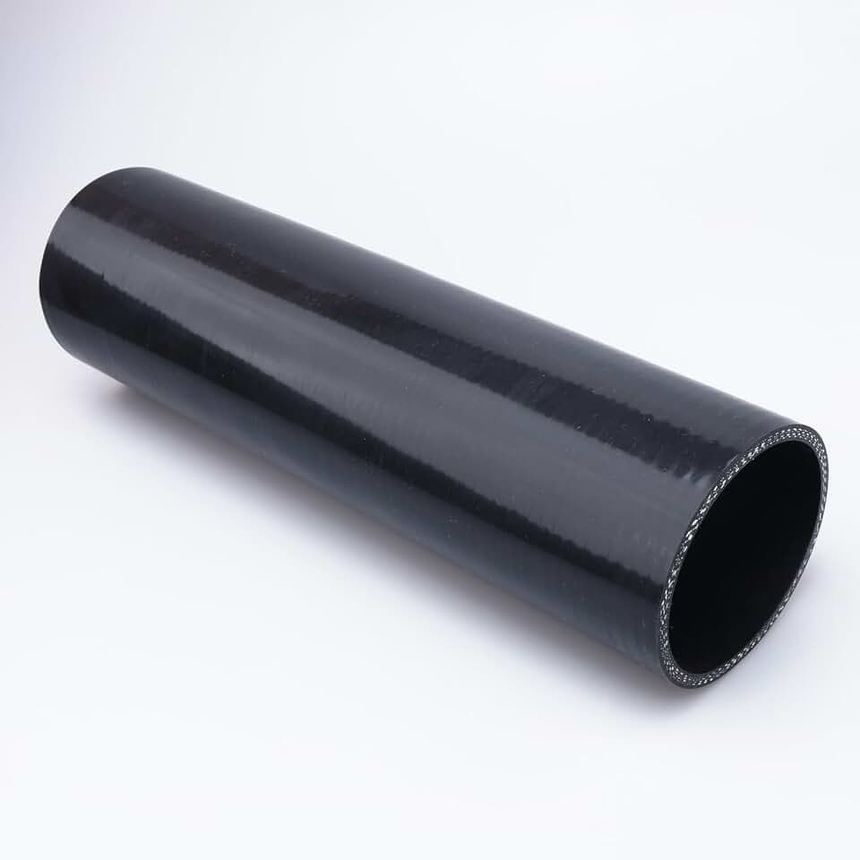 AC PERFORMANCE ID 3" Straight Silicone Hose Coupler Black 11.8" Length