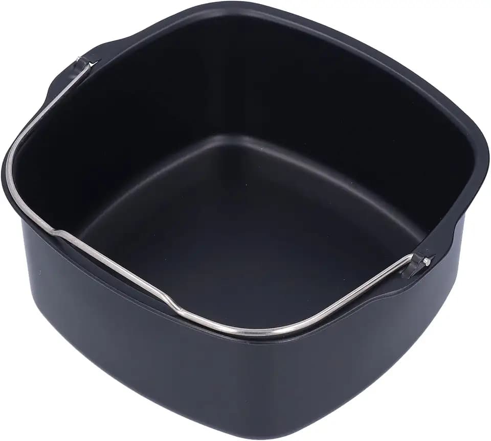 Form Für Heißluftfritteuse, Backform Kuchenform Airfryer zubehör Kuchenpfanne Brotbackkorb Kuchenfass-Fritteuse für HD9925 HD9860 HD9905 01 (18cm)