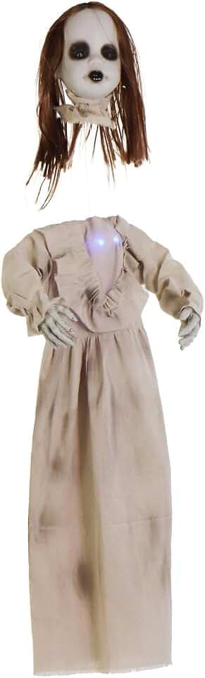 Haunted Hill Farm 3.9-Ft. Floating Zombie Girl Halloween Animatronic