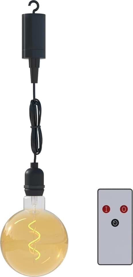 LED-Hängelampe - 1W - 2200K - Schwarz