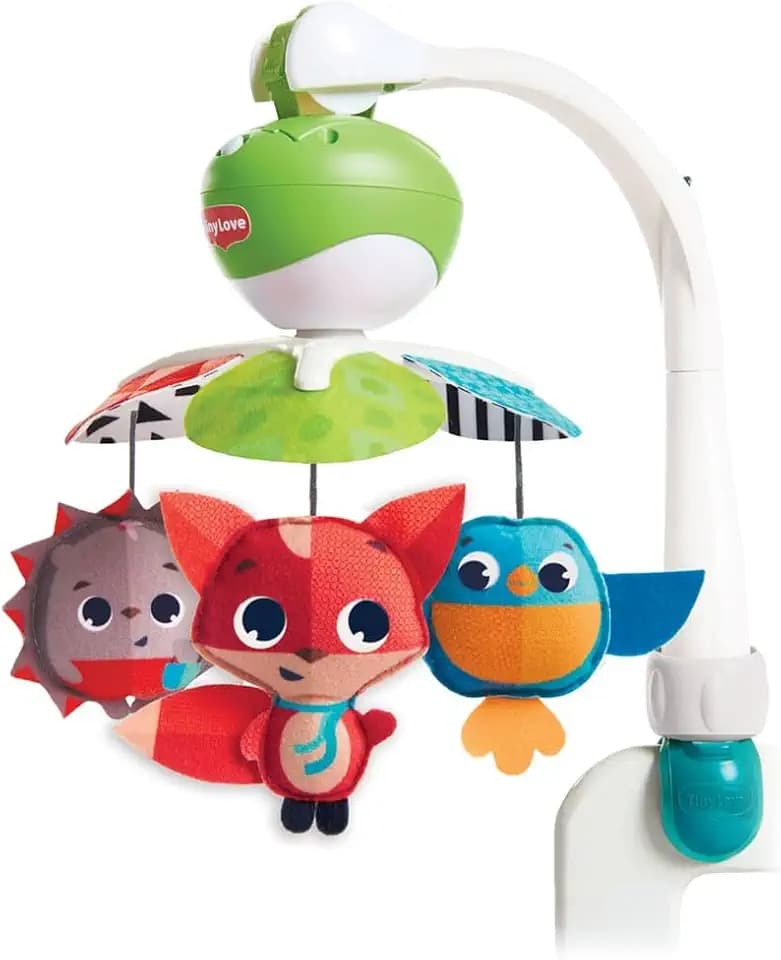 Tiny Love Take Along Mobile, 3-in-1 Musik Mobile Baby Elektrisch, 0+ Monate, Mobile Babybett, Mobile mit Musik, 3 Verbindungsstücken, 5 Melodien, 30 Minuten Kontinuierliche Musik, Meadow Days