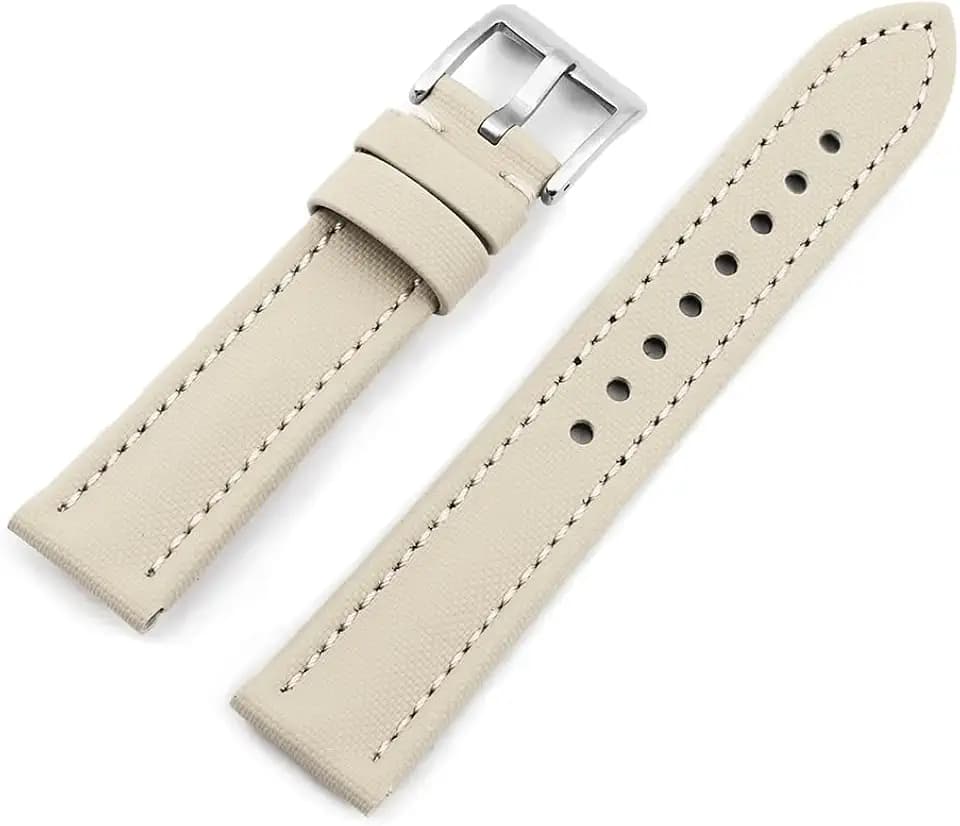 Onthelevel Water Resistant Oxford Fabric Watch Strap 18mm 19mm 20mm 22mm Sailcloth With Leather Back Lining Quick Release Watch Band Replacement