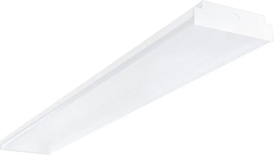 ANTLUX 4FT LED Wraparound Light 40W LED Garage Shop Lights, 40W 4400LM, 4000K, 4 Foot Wrap Around Fixture, 48 Inch Linear Strip Flush Mount Office Ceiling Lighting, 128W Fluorescent Tube Replacement