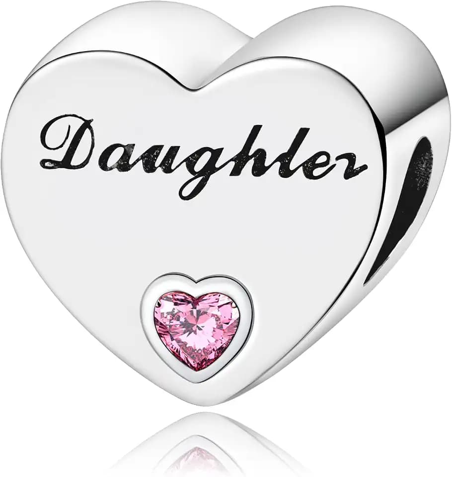 Doyafer Mom Beads Charms Mom Beads for 925 Sterling Silver Pendant Women Bracelets Necklace Charms Set for Mother's Day （ pack of 2）