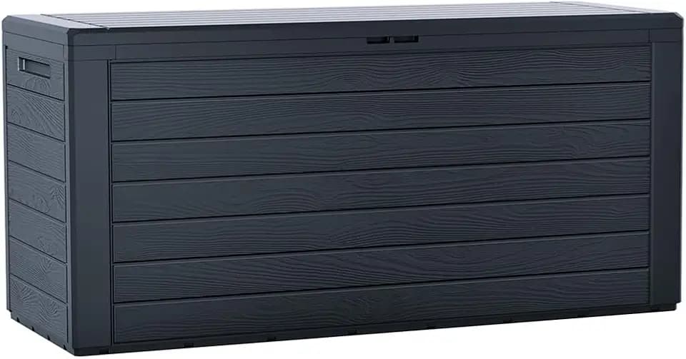 VOUNOT® Gartenbox Aufbewahrung Wasserdicht 280 Liter, Aufbewahrungsbox Garten, Auflagenbox Groß, Kissenbox, Anthrazit