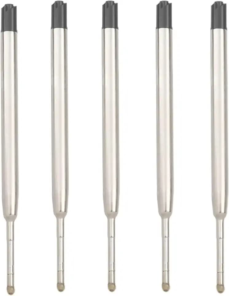 Kugelschreibermine XB, 5 Stück Metallmine, dokumentenecht, Großraummine kugelschreiber minen 0,7 mm Metallmine, unauslöschliche (Schwarz)
