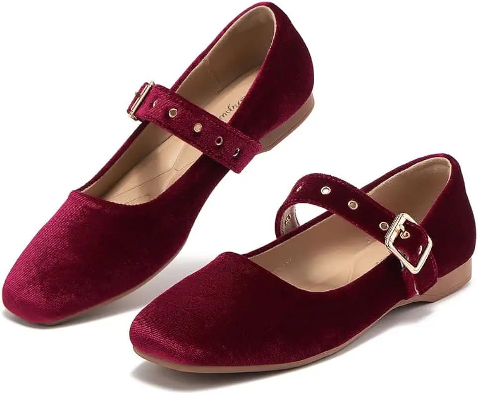 Mary Jane Shoes Women Square Toe Ballet Flats