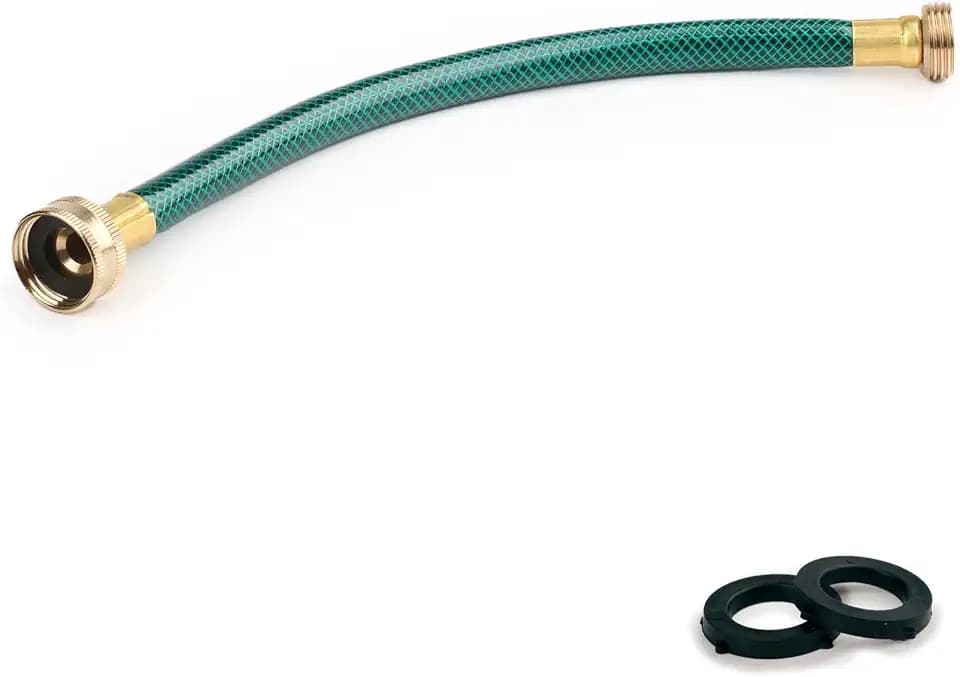 1FT 1/2-Inch PVC Leader Hose with Brass Male-to-Female Ends